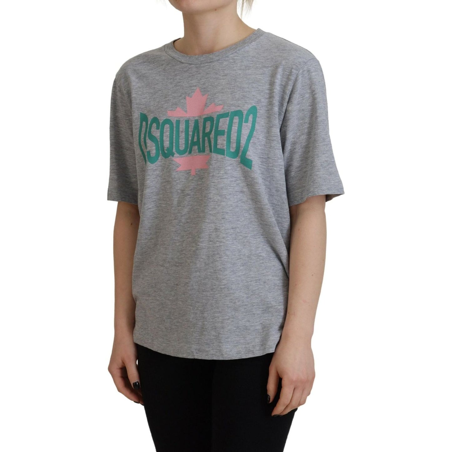 Dsquared² Gray Logo Cotton Crewneck Short Sleeve Tee T-shirt Dsquared²