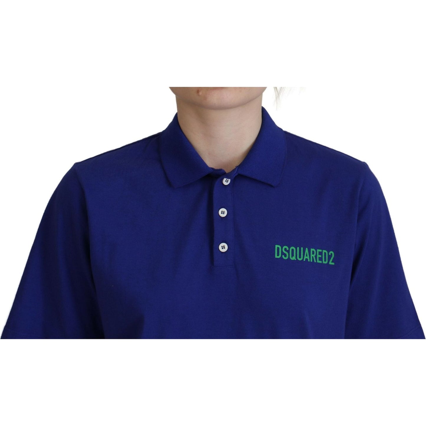 Dsquared² Blue Collared Writings Polo Short Sleeves T-shirt Dsquared²