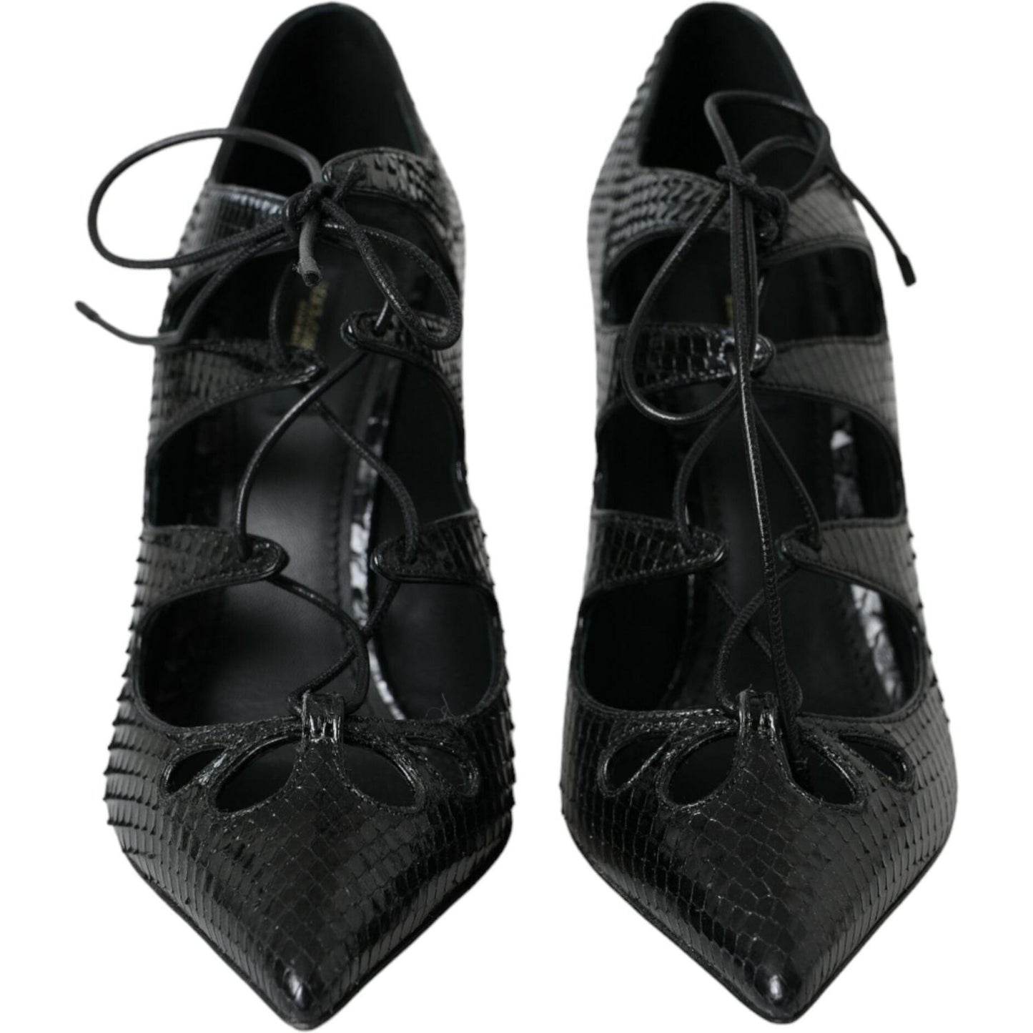 Dolce & Gabbana Black Python Leather Mary Jane Pumps Shoes Dolce & Gabbana