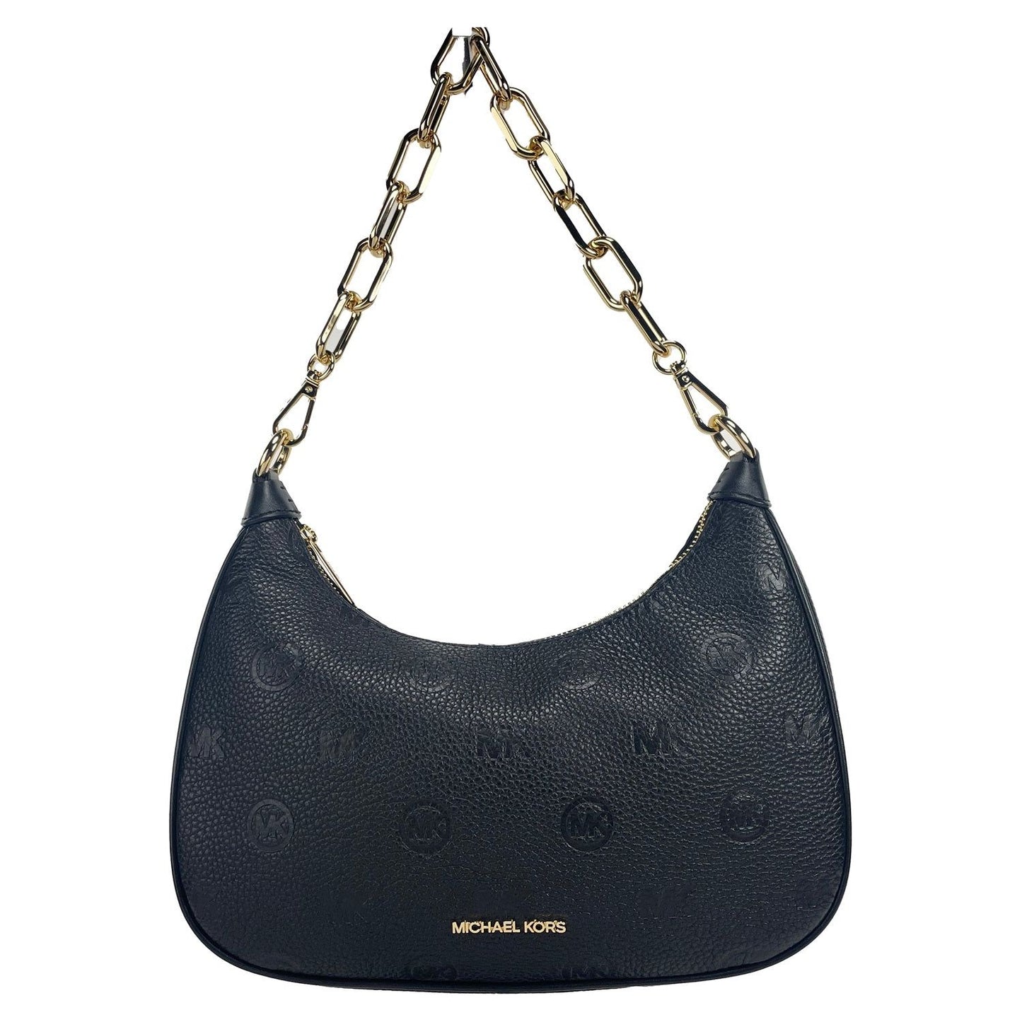 Cora Large Black Pouchette Chain Shoulder Crossbody Bag