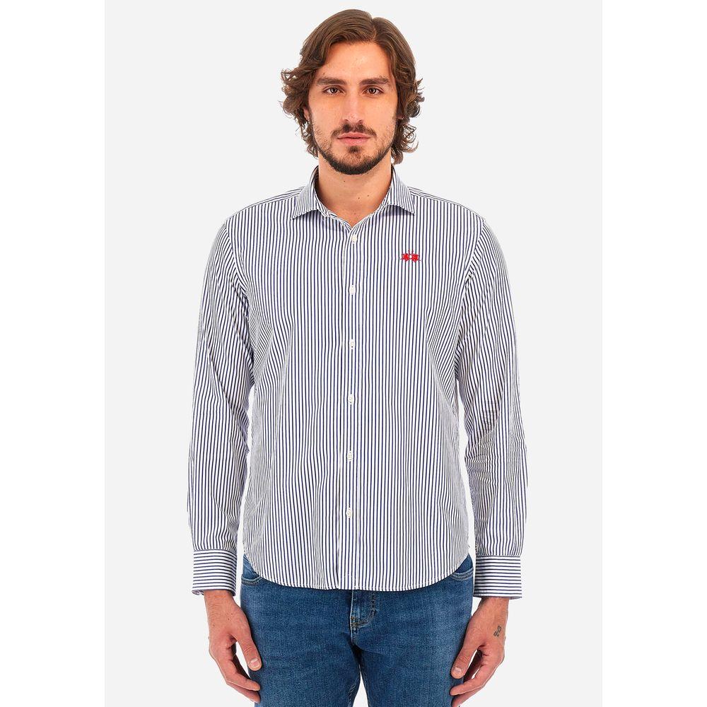 La Martina White Cotton Shirt La Martina