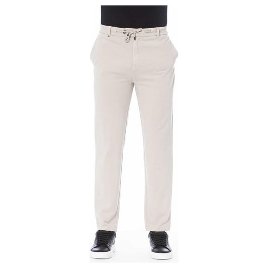 Beige Cotton Jeans & Pant