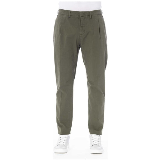 Green Cotton Jeans & Pant