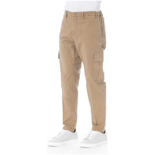 Beige Cotton Jeans & Pant