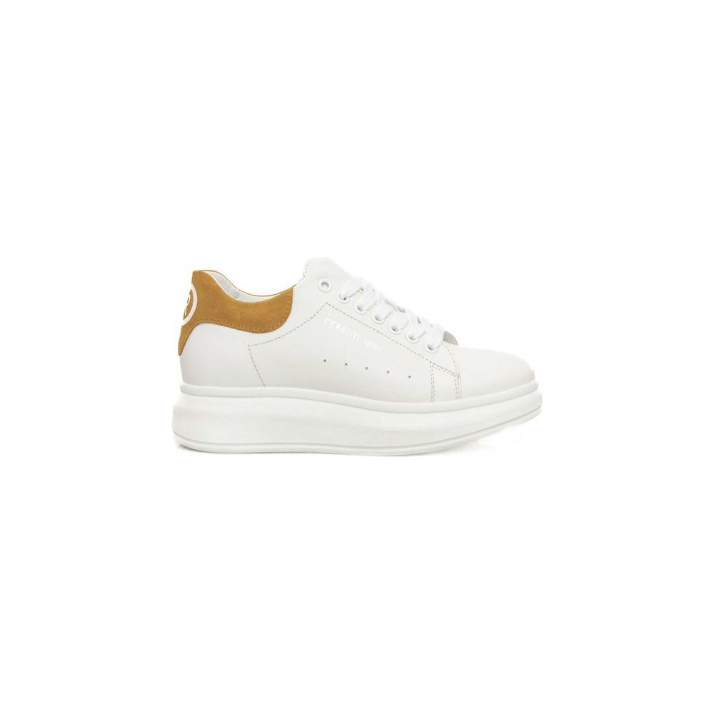 Cerruti 1881 White Leather Women Sneaker Cerruti 1881