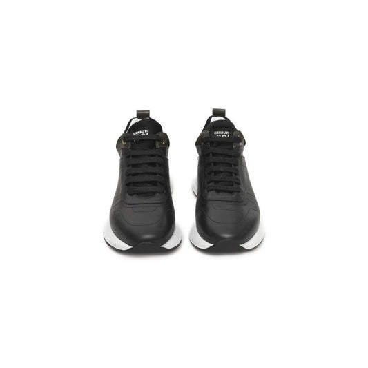 Cerruti 1881 Black Leather Women Sneaker Cerruti 1881