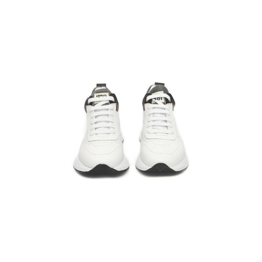 Cerruti 1881 White Leather Women Platform Sneaker Cerruti 1881