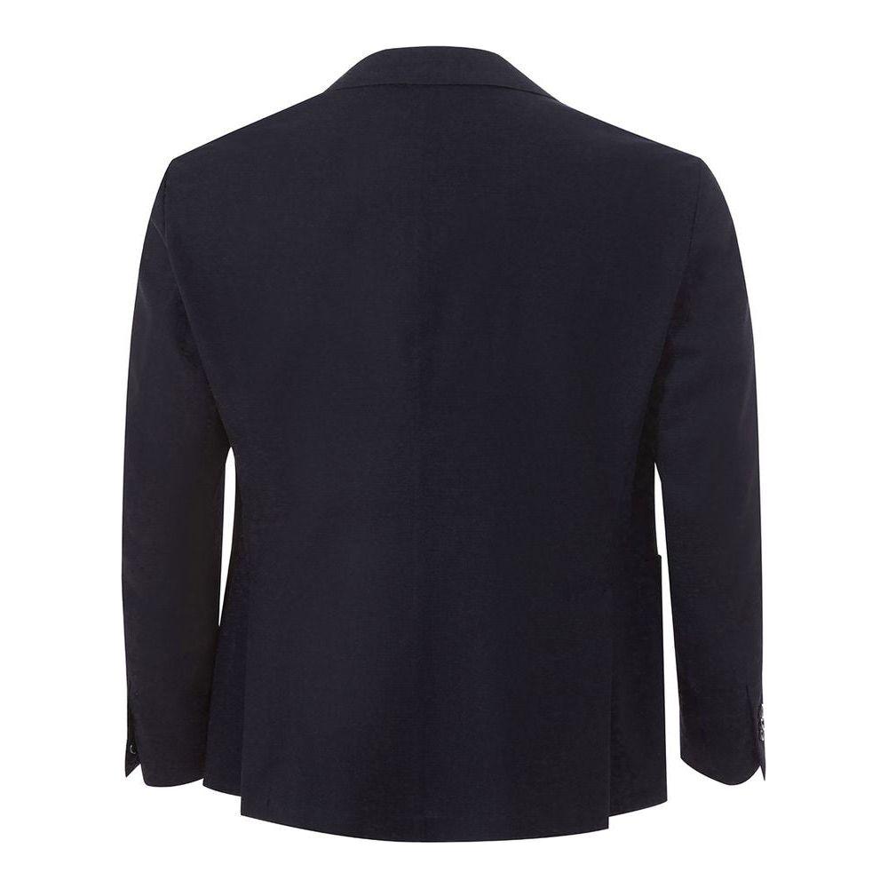 Elegant Blue Cotton Lardini Jacket Lardini