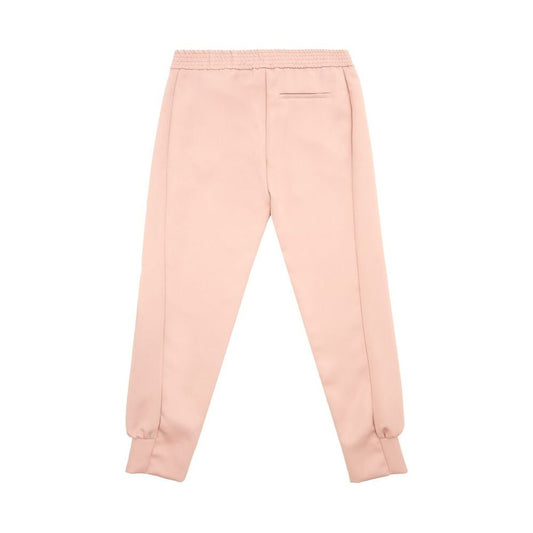 Elegant Pink Polyester Pants for Women