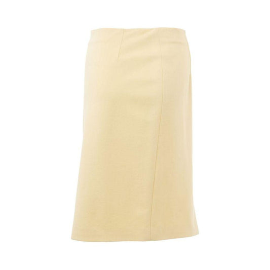 Lardini Elegant Yellow Viscose Skirt for Women Lardini