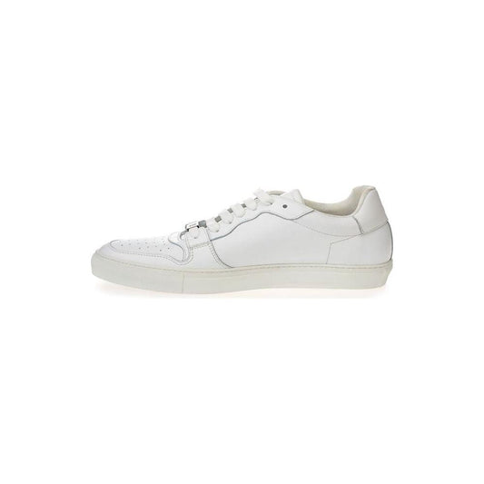 Roberto Cavalli White Leather Sneakers Luxe Footwear Roberto Cavalli