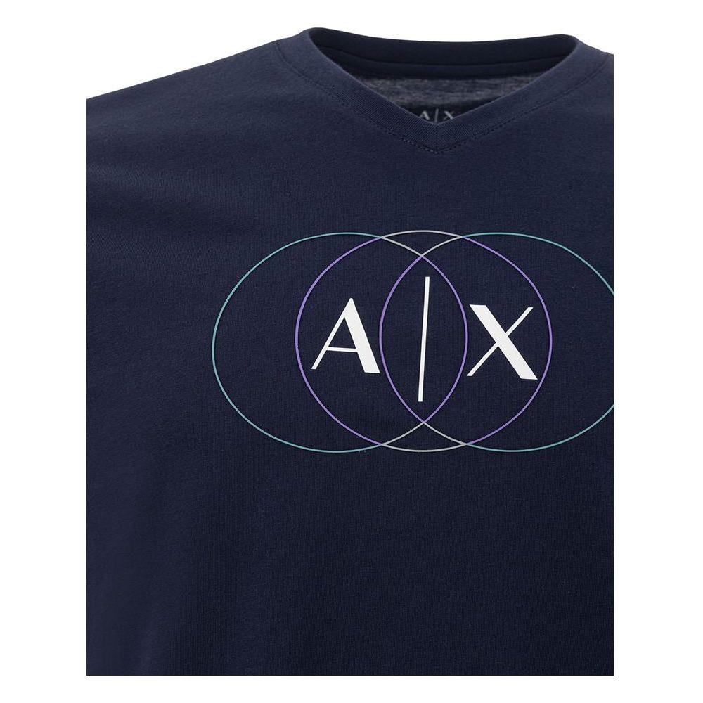 Armani Exchange Sleek Blue Cotton Tee for Men Armani Exchange