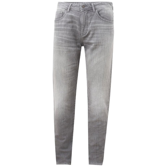 Sleek Gray Cotton Denim Essentials