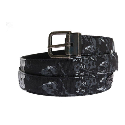 Dolce & Gabbana Black Cayman Linen Leather Belt Belt