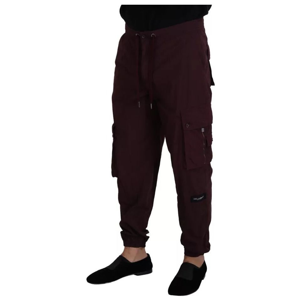 Bordeaux Cargo Jogger Trouser Cotton Pants