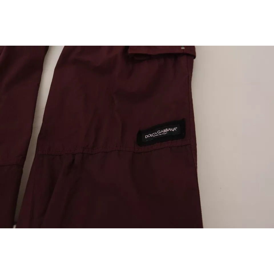 Bordeaux Cargo Jogger Trouser Cotton Pants