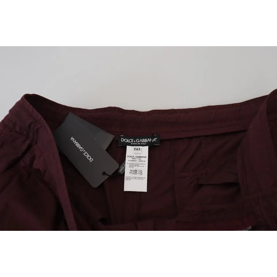 Bordeaux Cargo Jogger Trouser Cotton Pants