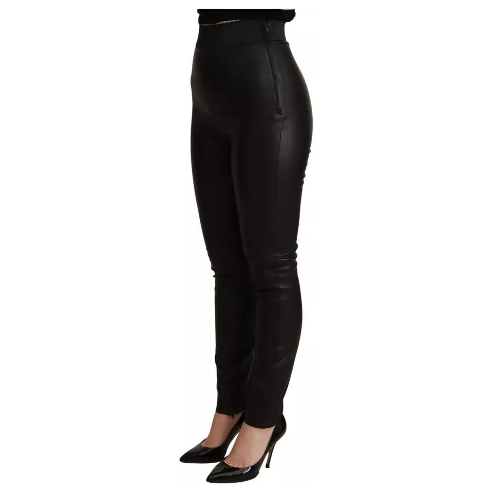 Black Skinny Leggings Leather Pants