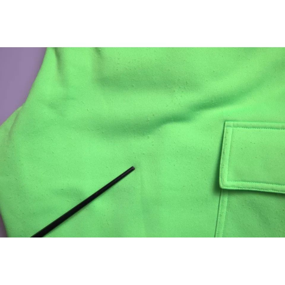 Neon Green Polyester Jogger Sweatpants Pants