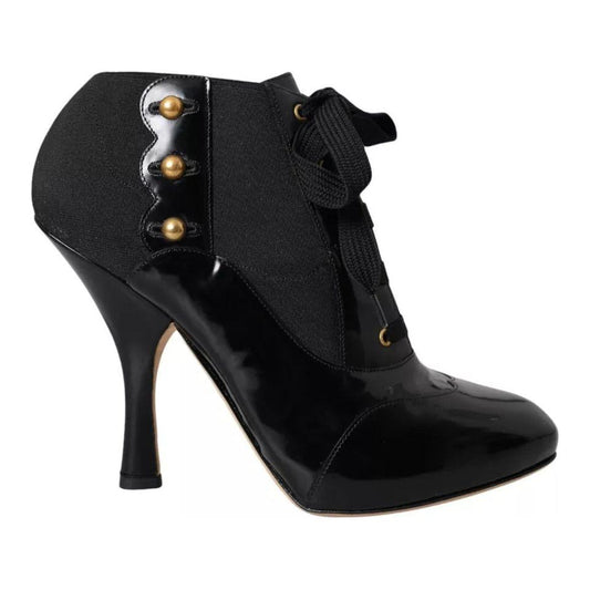 Dolce & Gabbana Black Jersey Stretch Ankle Boots Shoes Dolce & Gabbana