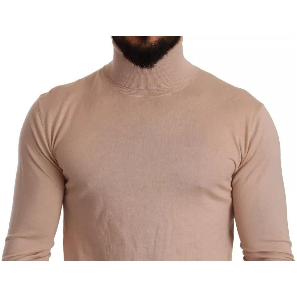 Dolce & Gabbana Beige Cashmere Turtleneck Pullover Sweater Dolce & Gabbana