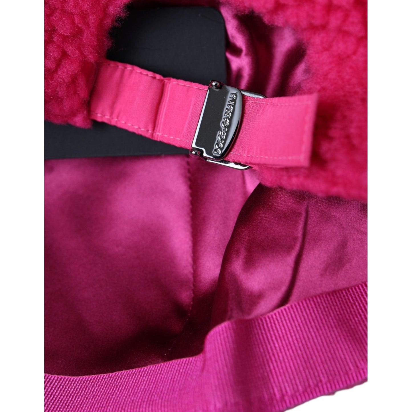 Dolce & Gabbana Pink Fleece Plush Baseball Hat Men Dolce & Gabbana