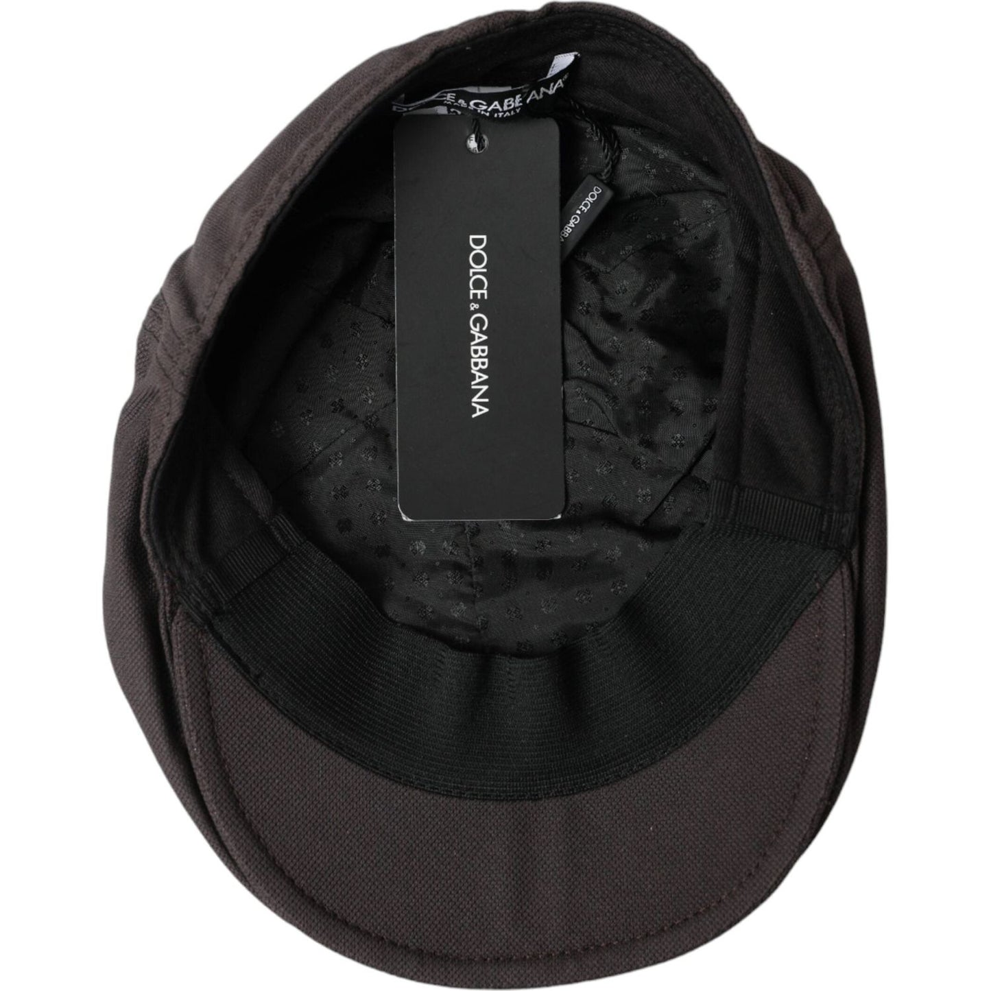 Dolce & Gabbana Brown Nylon Cloth Newsboy Hat Men Dolce & Gabbana