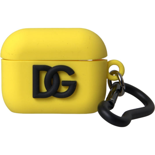 Dolce & Gabbana Yellow Silicone Logo Embossed Airpods Case Dolce & Gabbana