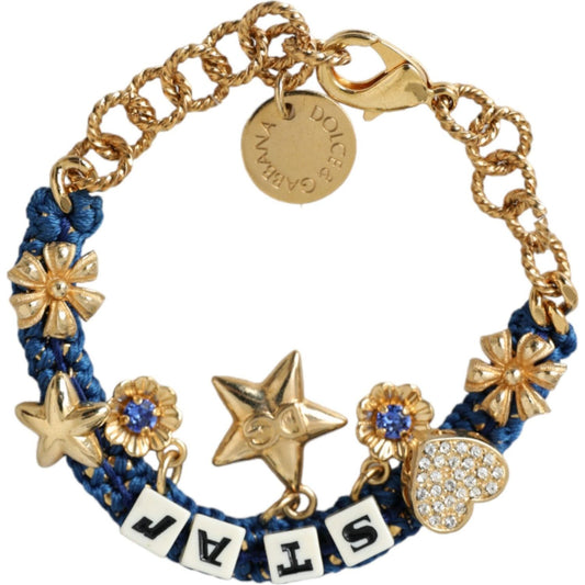 Dolce & Gabbana Gold Tone Brass Chain Star Fashion Bracelet Bracelet Dolce & Gabbana