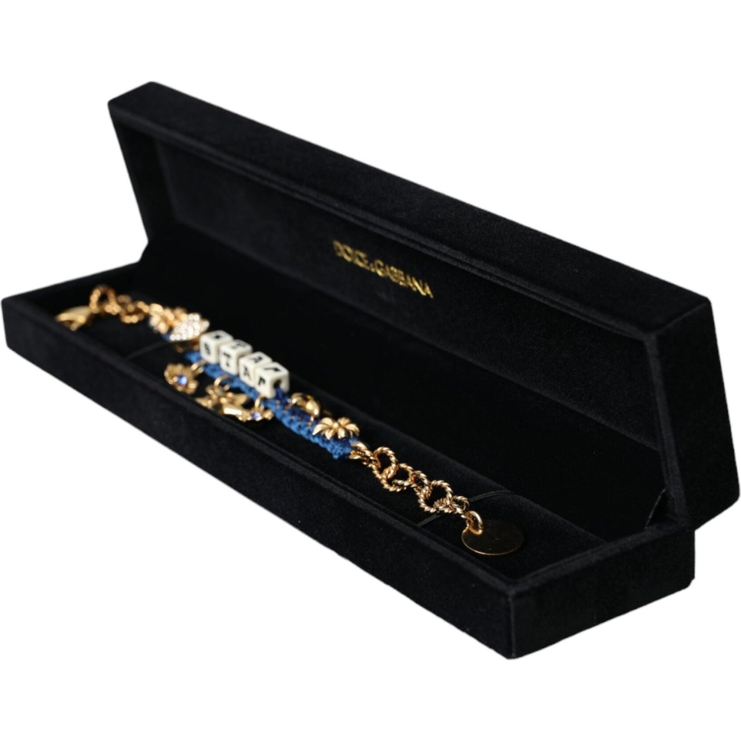 Dolce & Gabbana Gold Tone Brass Chain Star Fashion Bracelet Bracelet Dolce & Gabbana