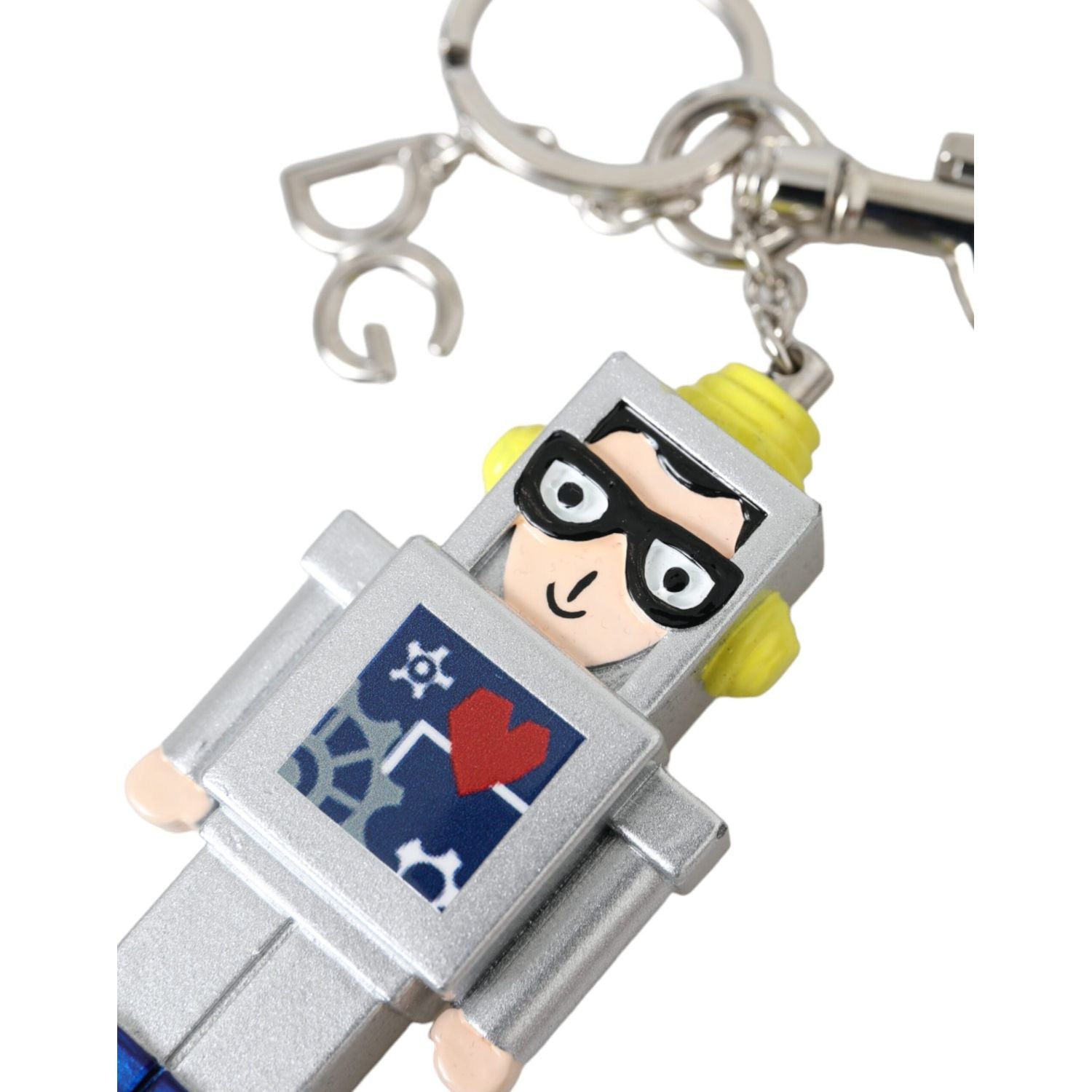 Dolce & Gabbana Multicolor Astronaut Space Metal Logo Keyring Keychain