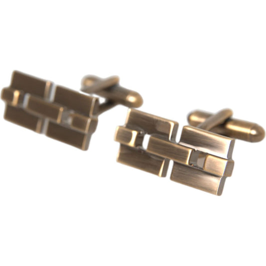 Gold Plated Brass Square Pin Men Cufflinks