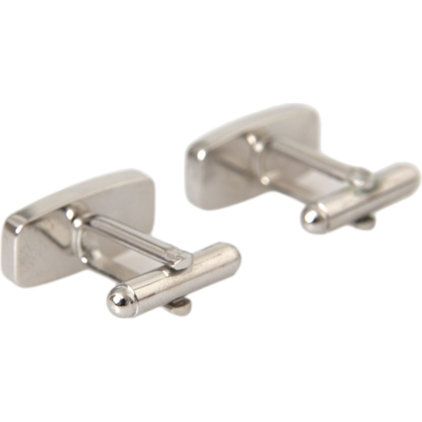 Dolce & Gabbana Silver Plated Metal Brass Pin Men Cufflinks Cufflinks Dolce & Gabbana