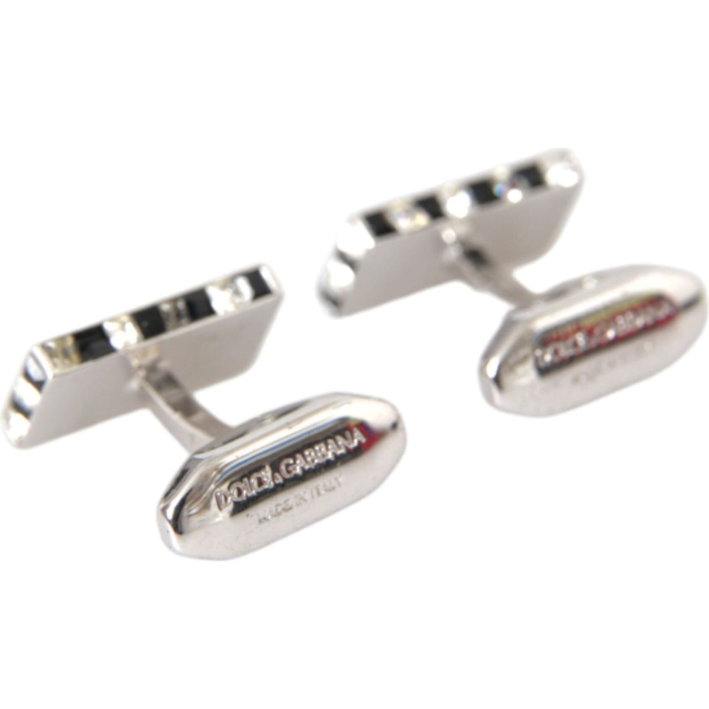 Dolce & Gabbana Silver Plated Metal Brass Pin Men Cufflinks Cufflinks Dolce & Gabbana