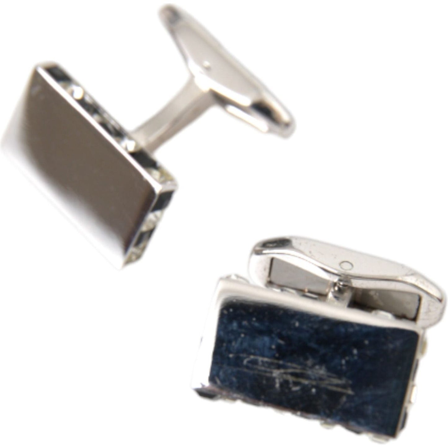 Dolce & Gabbana Silver Plated Metal Brass Pin Men Cufflinks Cufflinks Dolce & Gabbana