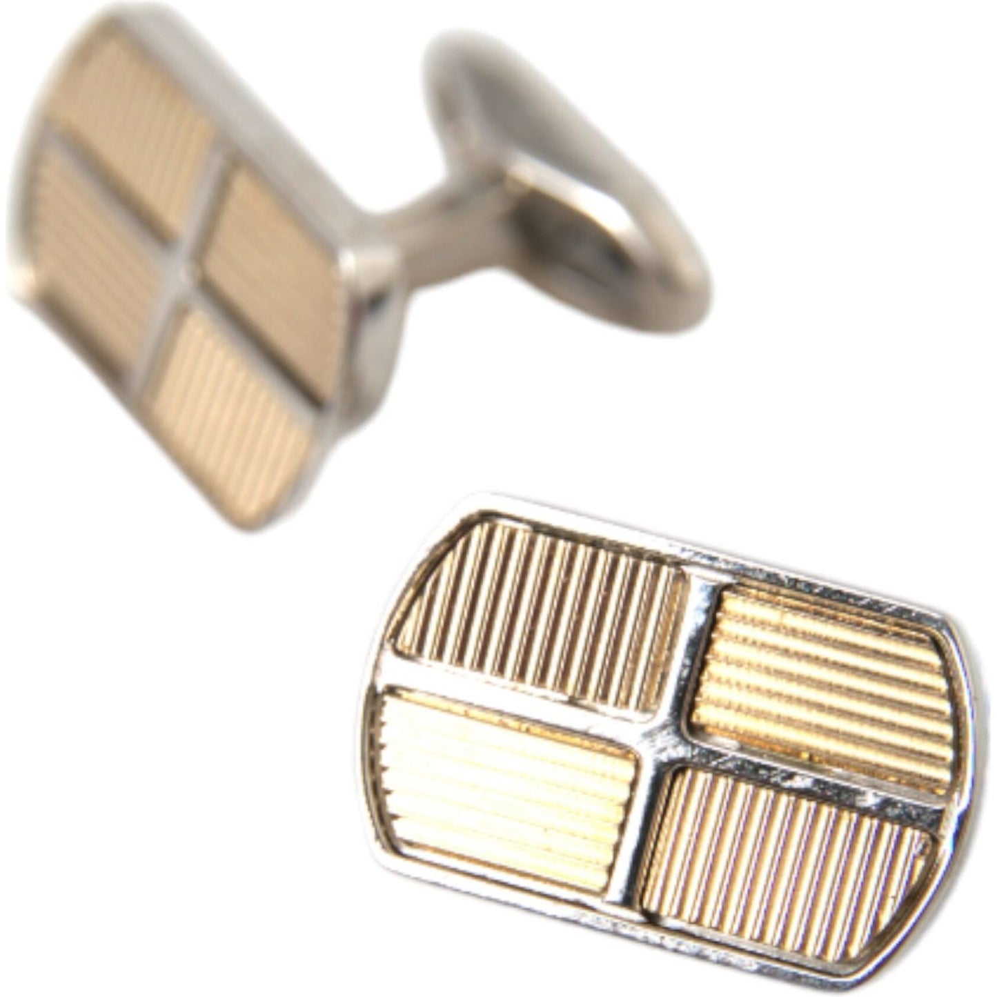 Dolce & Gabbana Silver Gold Plated Metal Brass Pin Cufflinks Cufflinks Dolce & Gabbana