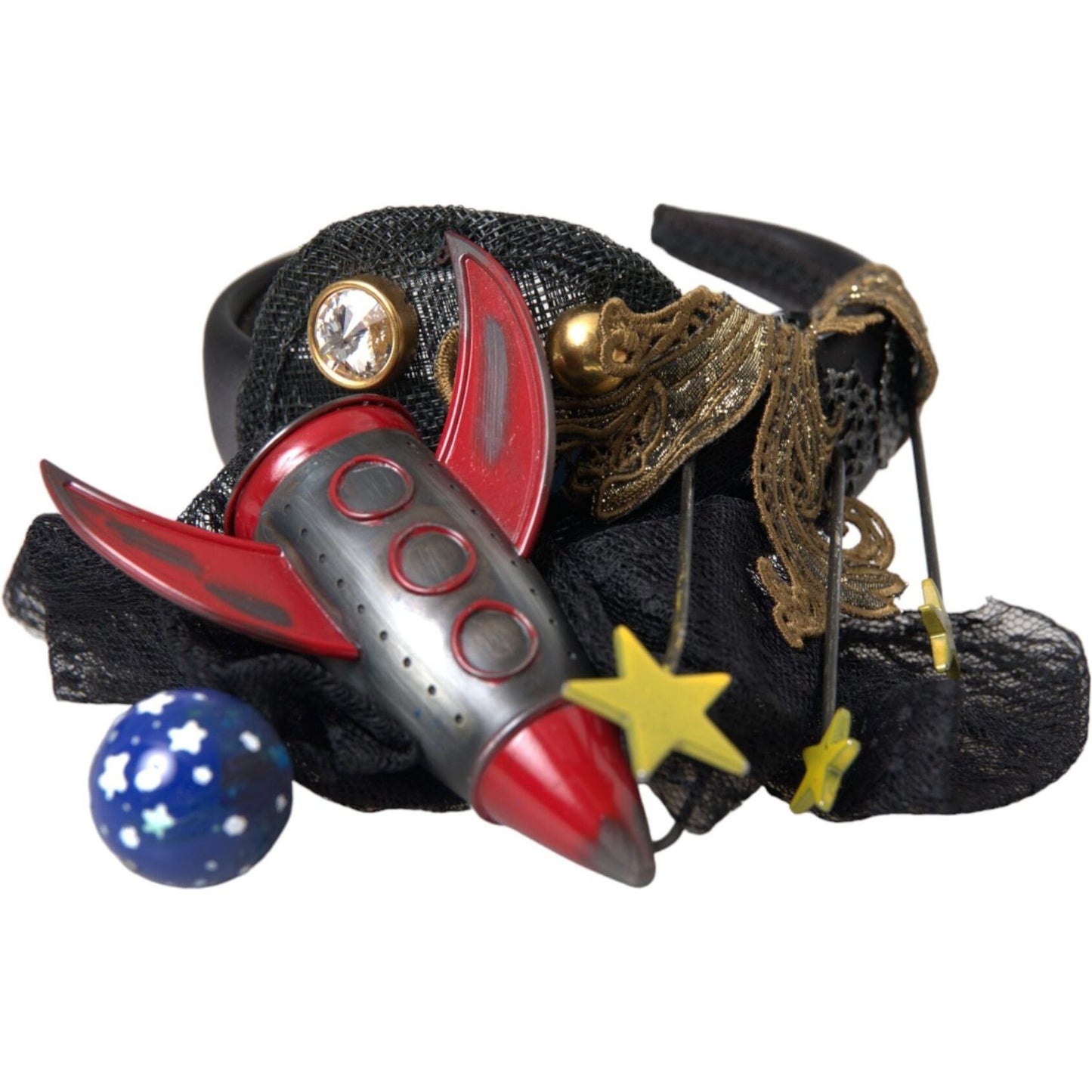 Dolce & Gabbana Multicolor Missile Rocket Crystal Stars Headband Diadem Dolce & Gabbana