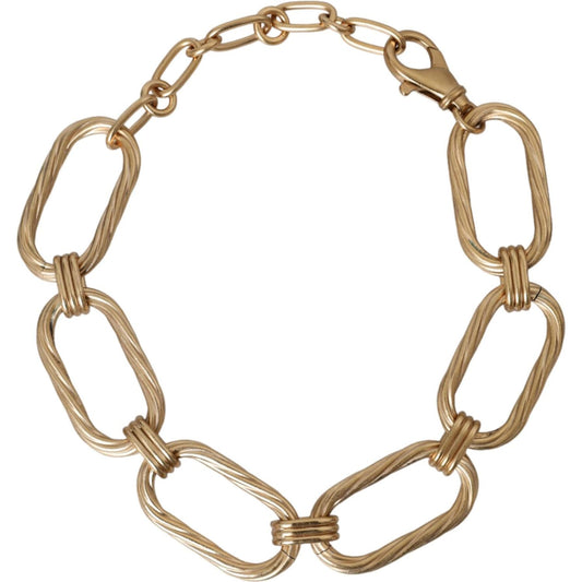 Dolce & Gabbana Gold Tone Brass Large Link Chain Jewelry Necklace Necklace Dolce & Gabbana