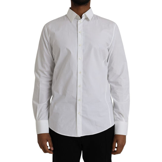 Dolce & Gabbana White Cotton Formal Dress Top SICILIA Shirt Dolce & Gabbana