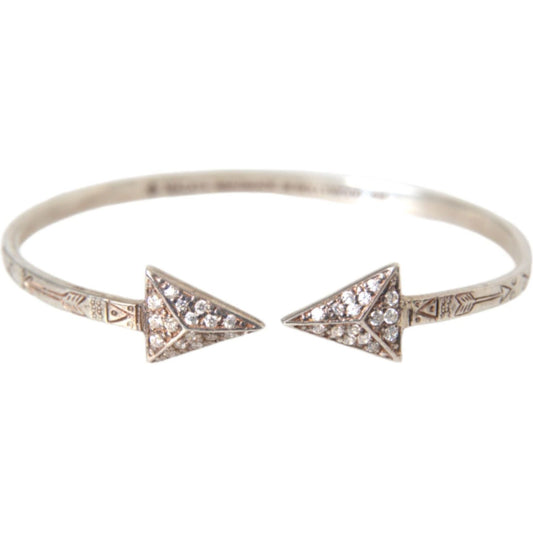 Nialaya Arrow Crystal 925 Silver Bangle Bracelet Women Bracelet Nialaya