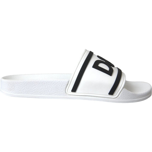 White Black Sandals Rubber Beachwear Shoes