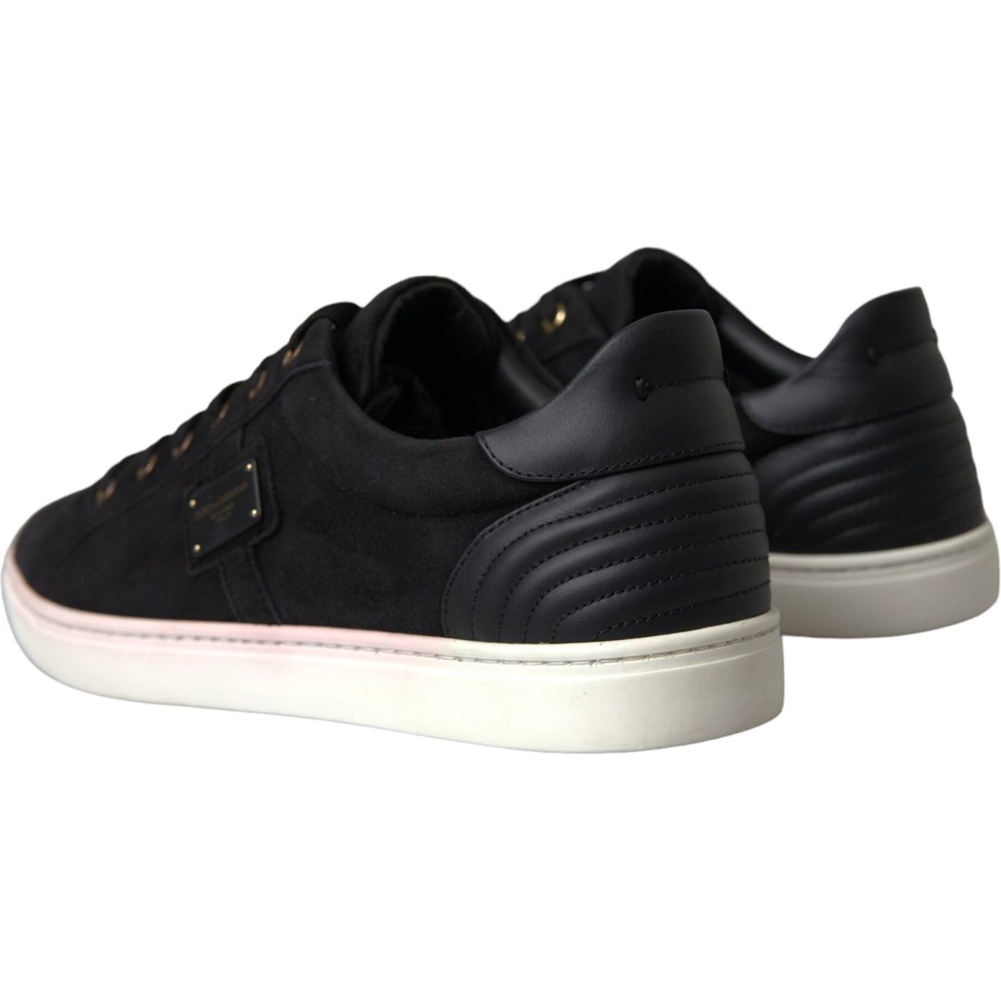 Dolce & Gabbana Black Suede Leather Men Low Top Sneakers Men Shoes Dolce & Gabbana