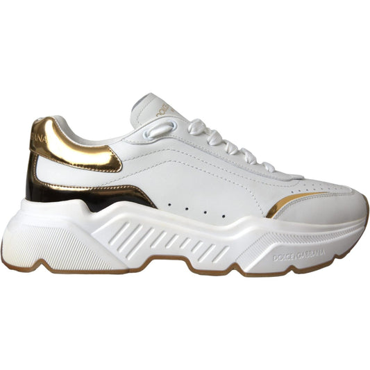 White Gold DAYMASTER Leather Sneakers Men Shoes