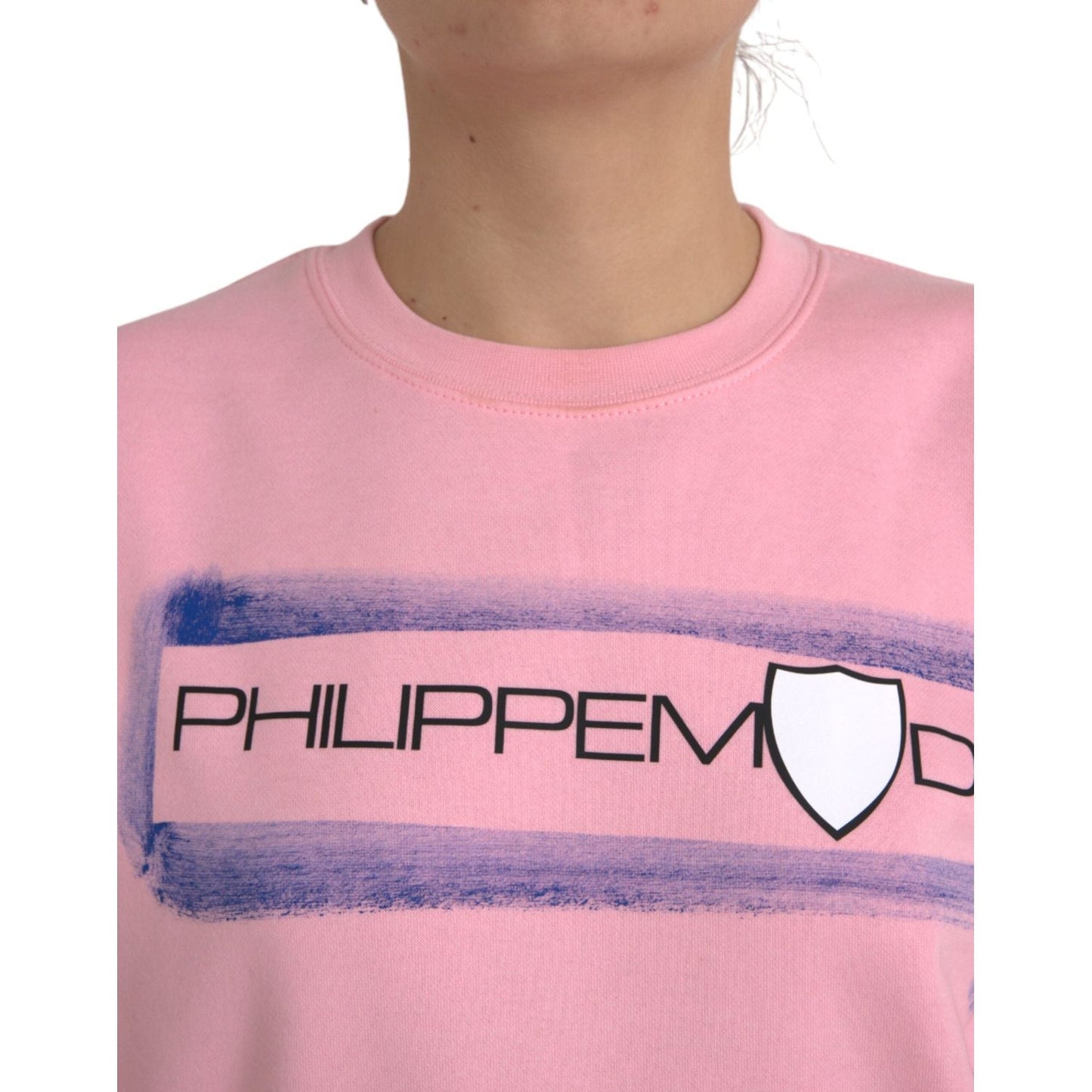 Philippe Model Pink Cotton Logo Print Long Sleeves Pullover Sweater Philippe Model