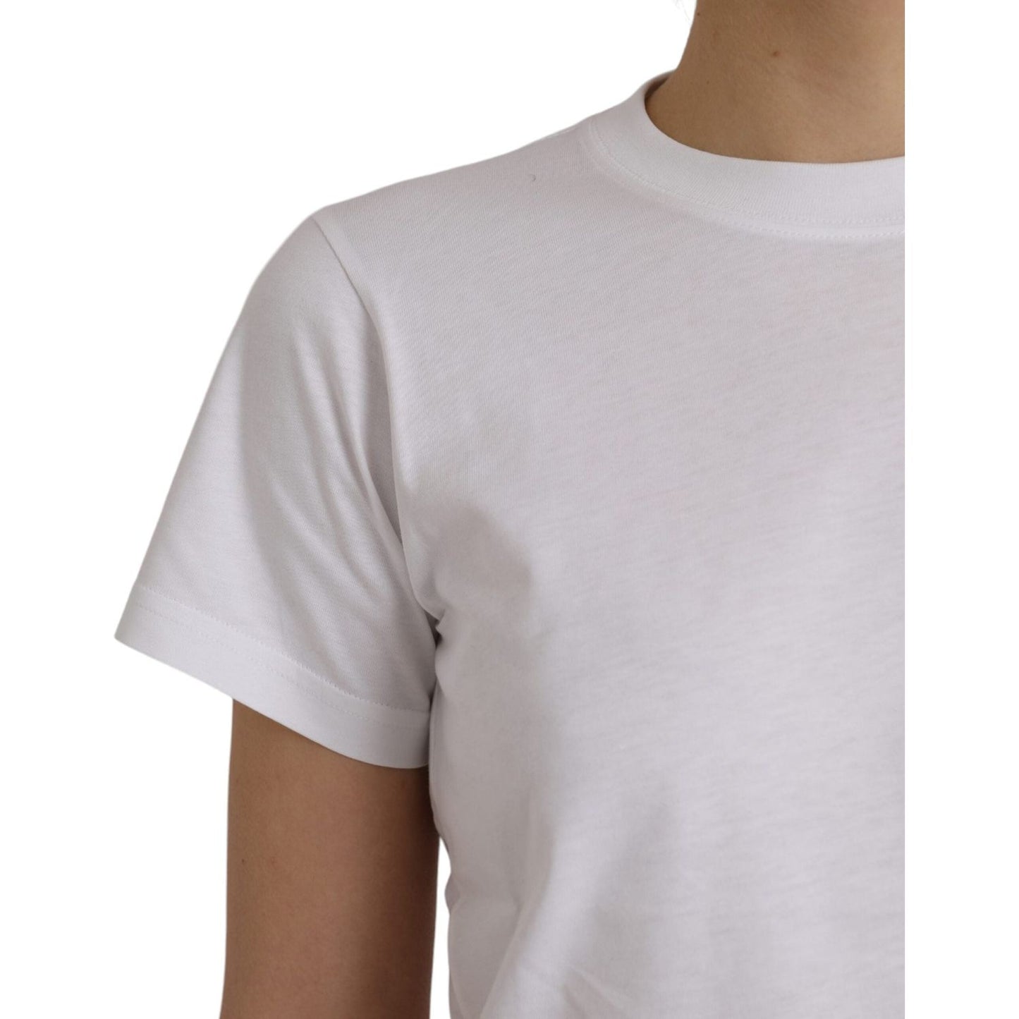 Balenciaga White Cotton Crew Neck Short Sleeves Tee T-shirt Balenciaga