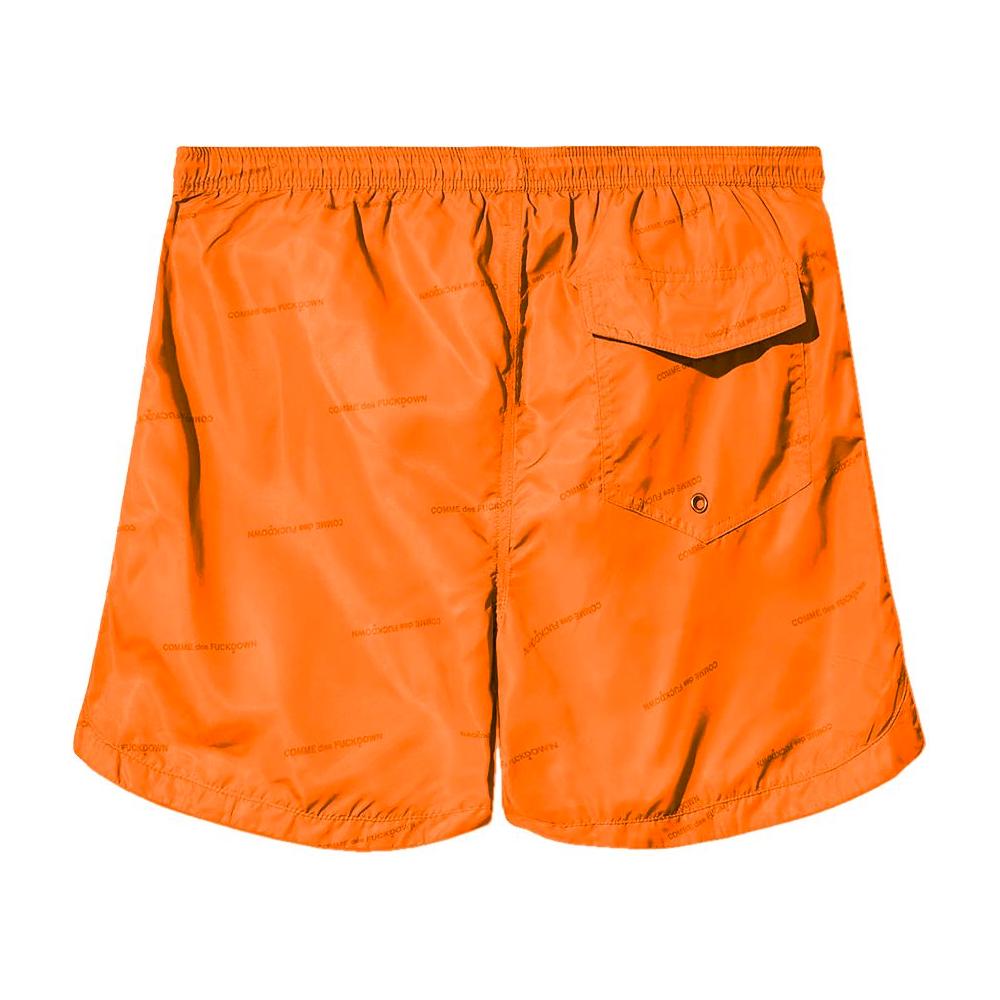 Comme Des Fuckdown Orange Polyester Men Swim Short Comme Des Fuckdown