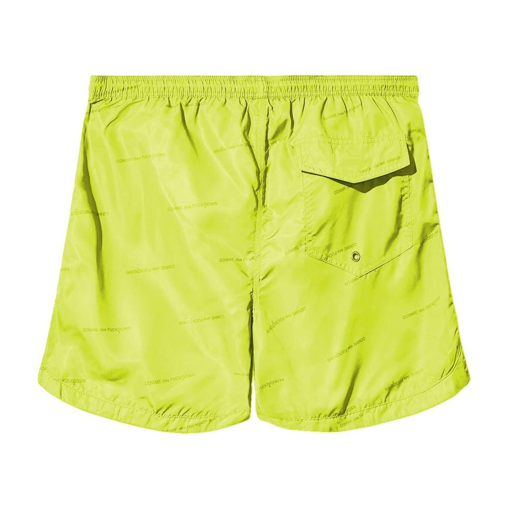 Comme Des Fuckdown Yellow Polyester Men Bermuda Shorts Comme Des Fuckdown