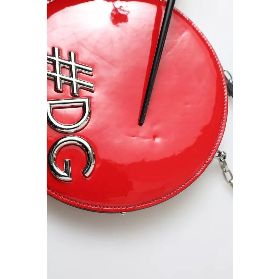 Dolce & Gabbana Red Patent Leather DG GIRLS Clutch Shoulder Bag Dolce & Gabbana