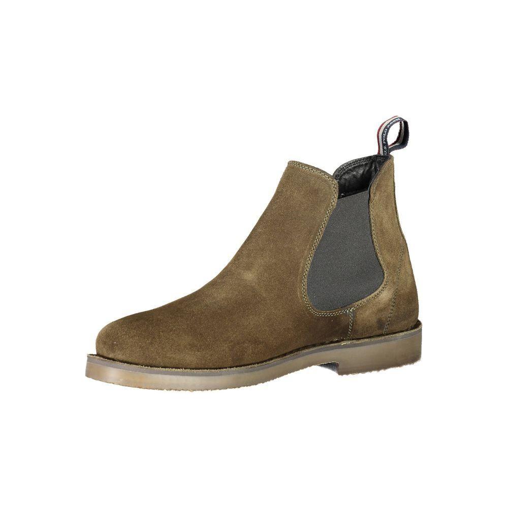 U.S. POLO ASSN. Green Leather Men Ankle Boot U.S. POLO ASSN.