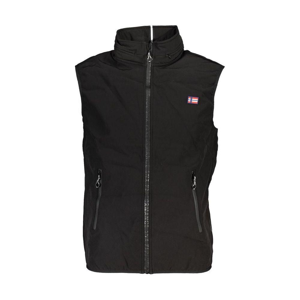 Scuola Nautica Black Polyester Jacket Scuola Nautica